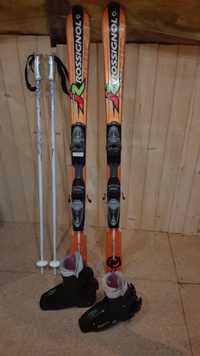 Narty Rossignol Radical JR, 130cm Zestaw