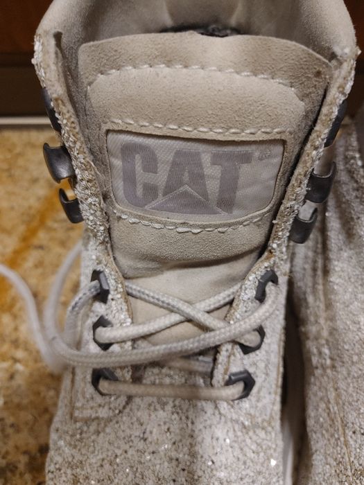 Buty caterpillar CAT damskie 36 białe srebrne brokat