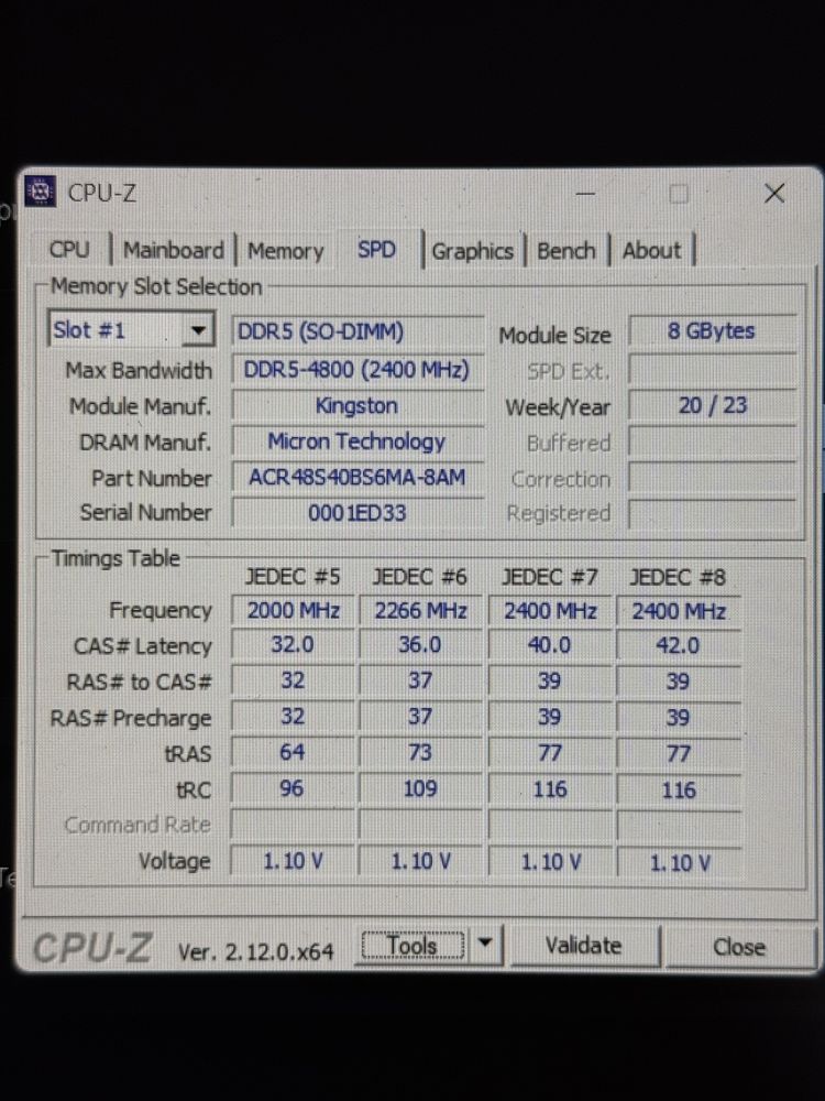 Kingstone DDR5 16Gb 4800Mhz sodimm (2*8Gb)