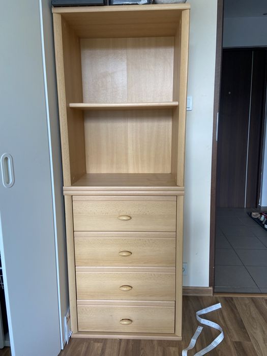 drewniana polka/komoda z szufladami