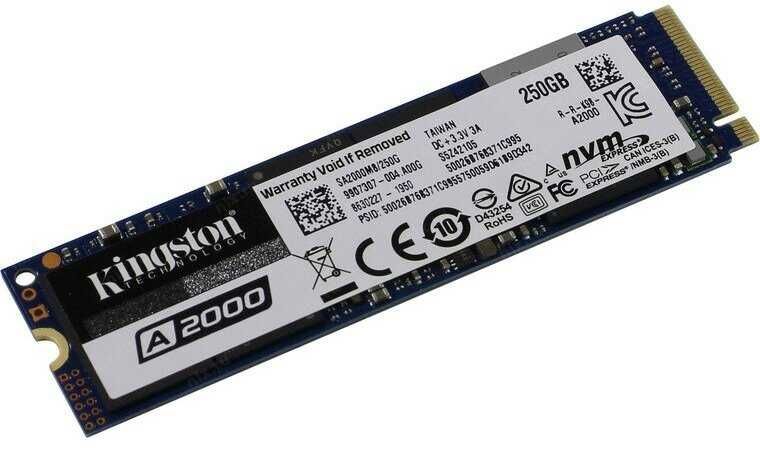SSD  Kingston A2000 250 GB   1 000 000 часов.