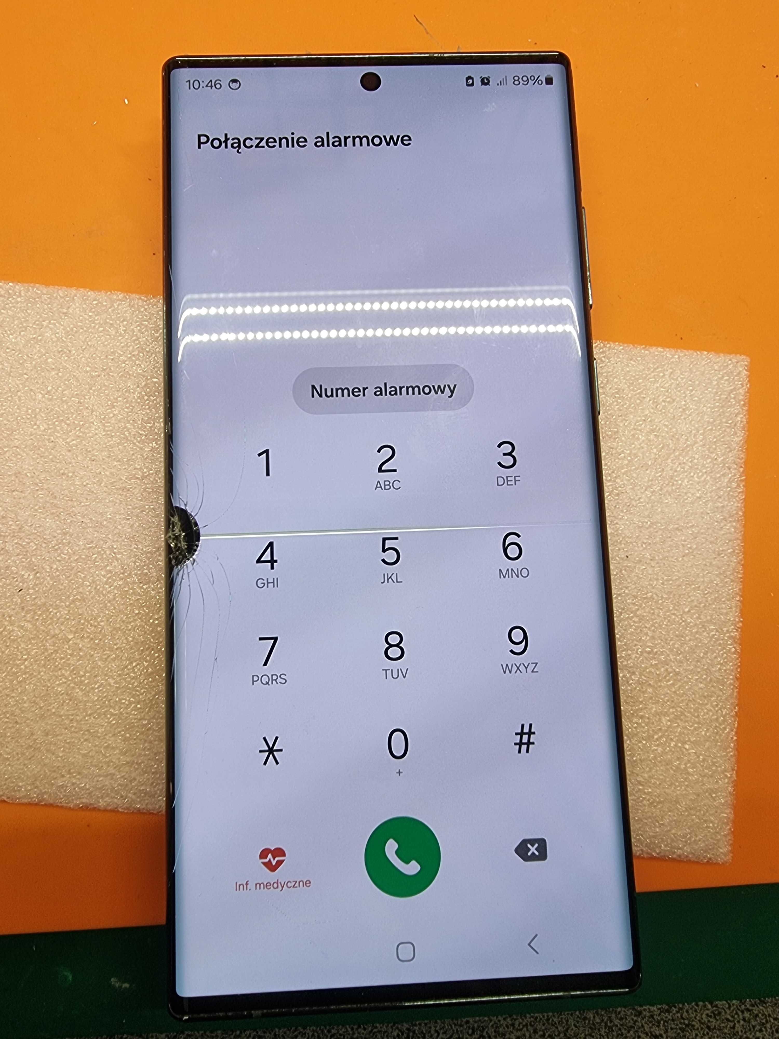 Wyświetlacz s22 ulrta zbita szybka S908 z korpusem