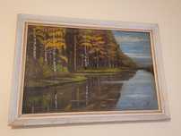 Obraz malowany las 60x40