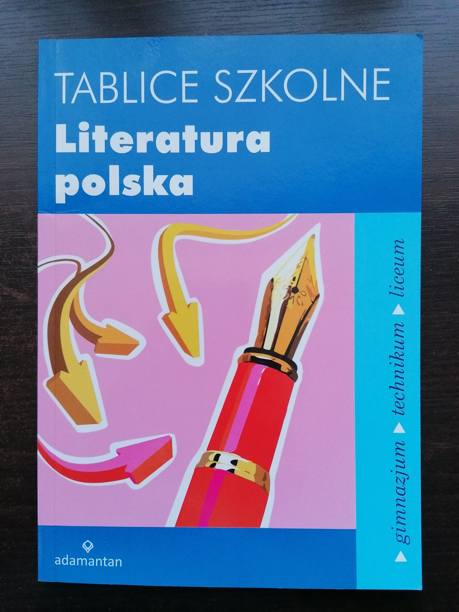 Tablice szkolne literatura polska, adamantan, polski, matura