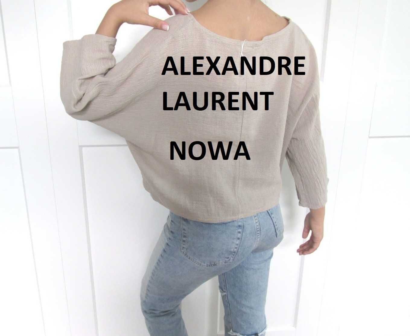 Alexandre Laurent bluzka oversize bawełna vintage S M L uniwersalna