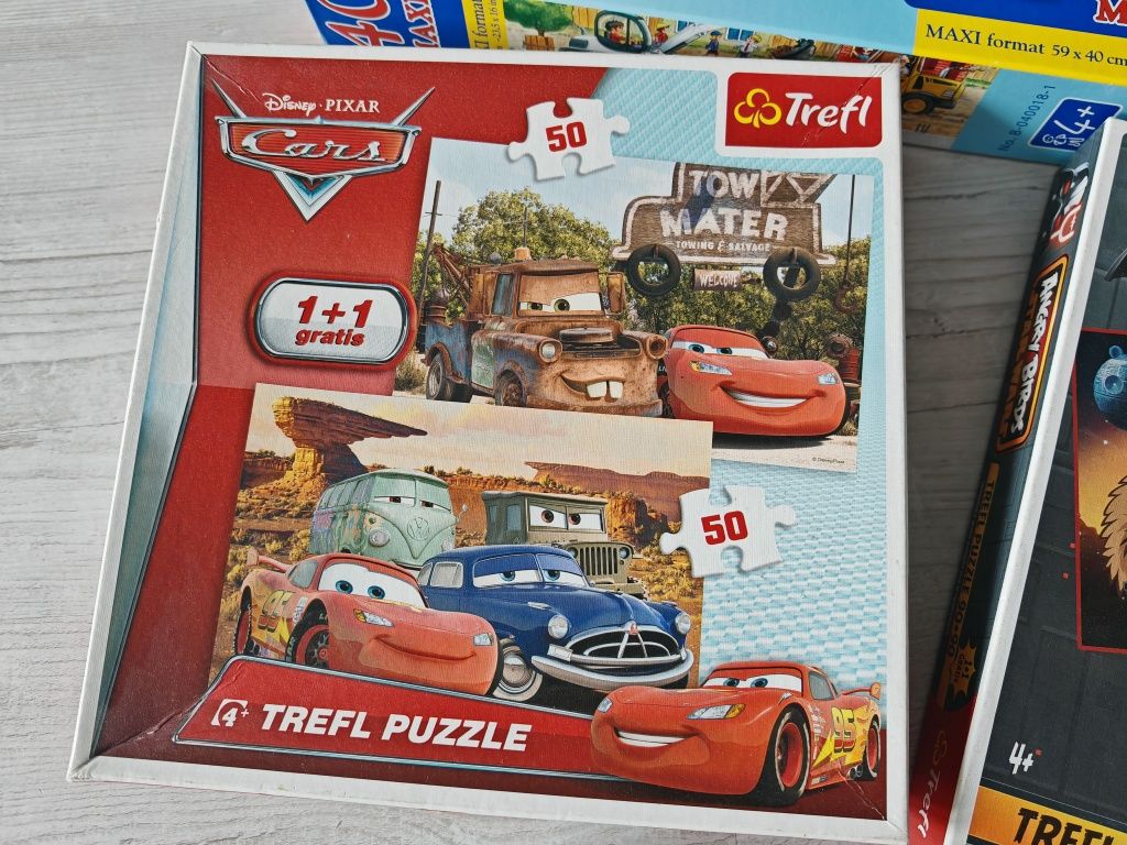 Puzzle 4 pudełka Cars, Scooby Doo, Monsters