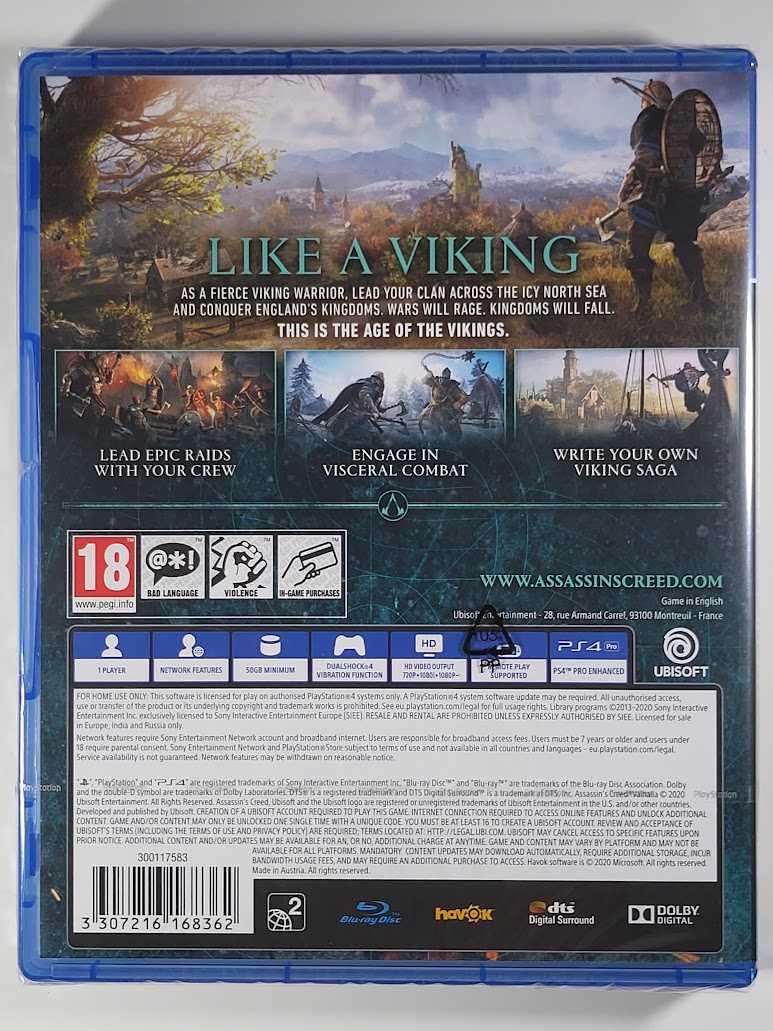 Assassin's Creed: Valhalla / PS4 / Napisy PL / Skup Gier / M. Służew