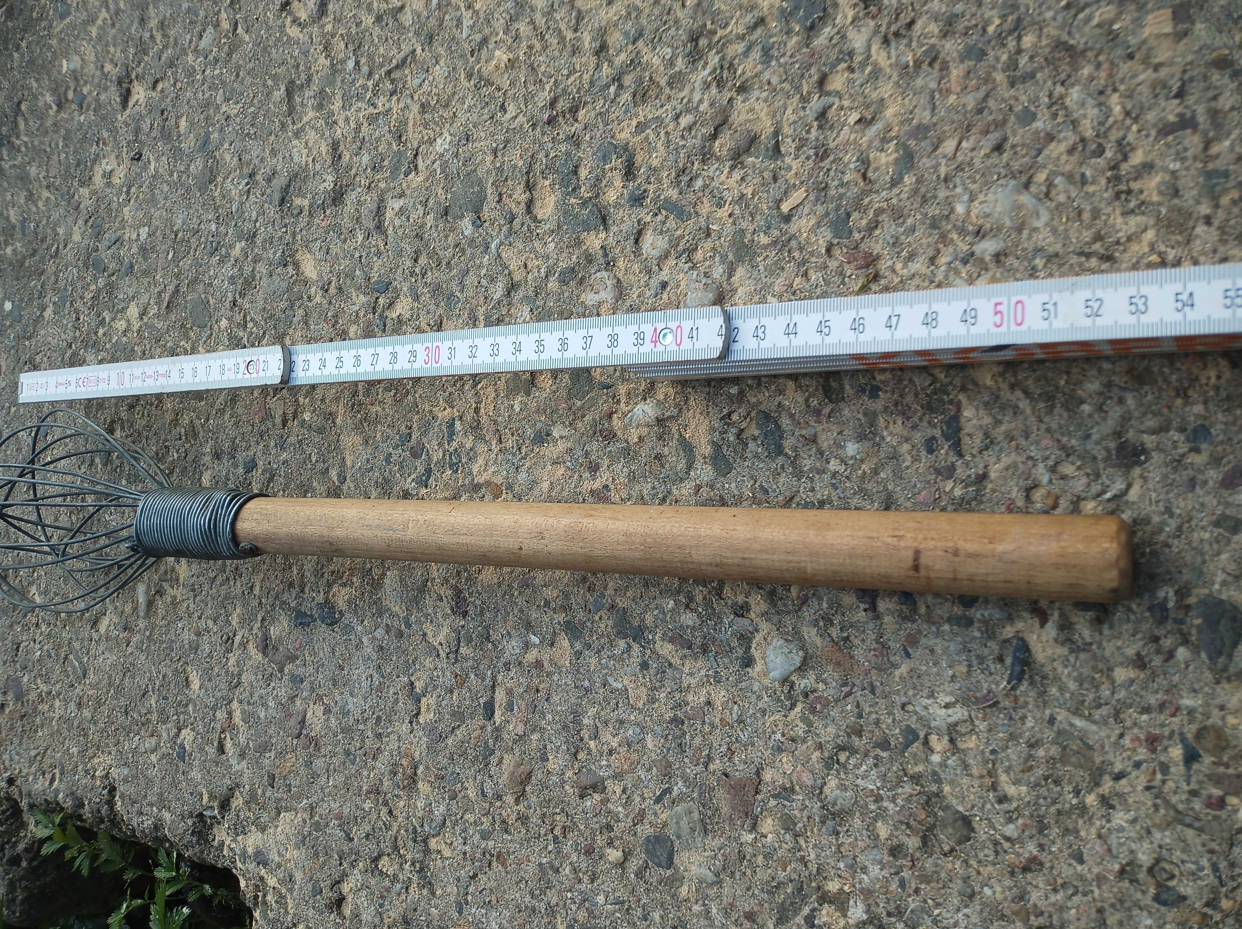 WIELKA ubijaczka trzepaczka rózga do jajek ciasta PRL stara 53 cm