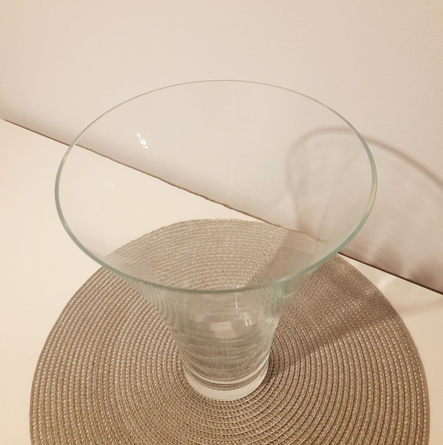 Wazon szklany przezroczysty wys. 25 cm