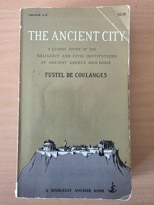 Livro "The Ancient City" de Fustel de Coulages