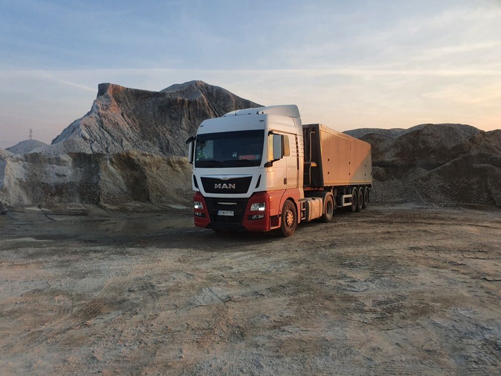 Usługi  transportowe  wywrotką 27 ton, prace ziemne