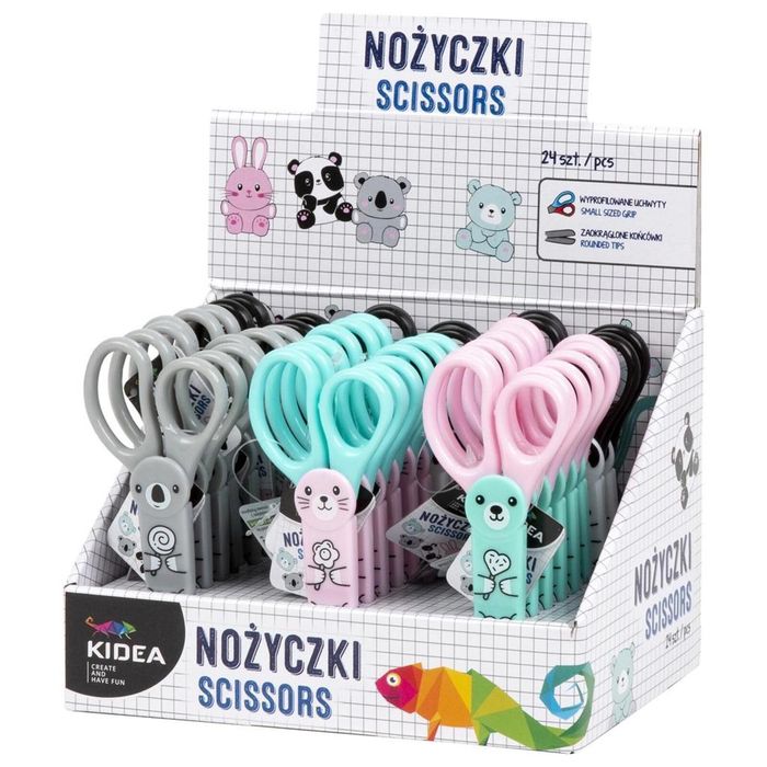 Nożyczki z figurką w etui (24szt) KIDEA DERFORM pudełko,144x237 mm