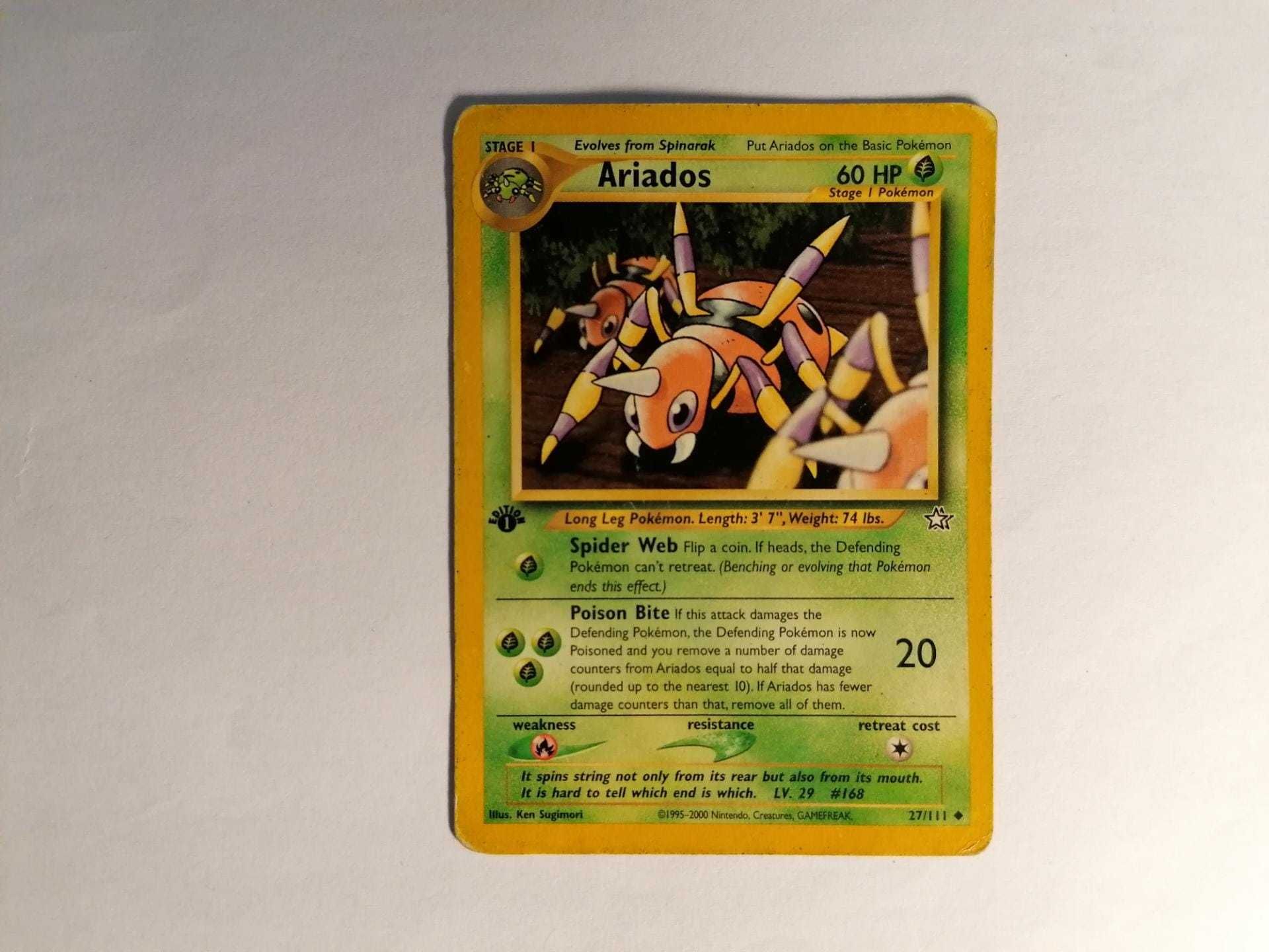 Carta Pokémon Ariados 1999 1st EDITION