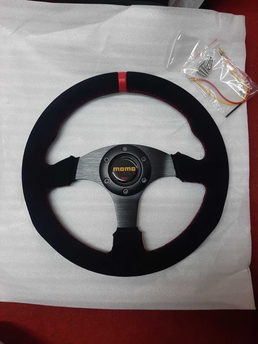 Кермо замшеве MOMO спортивне, 33см