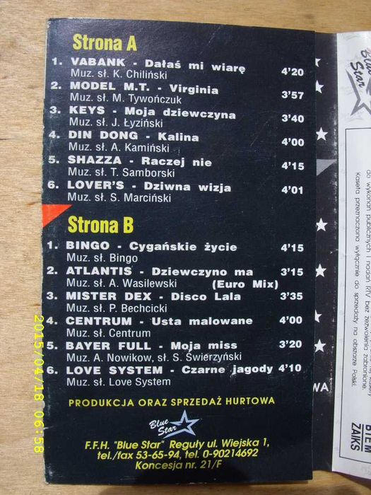 Disco kaseta; DISCO POLO STARS Vol. 1 /