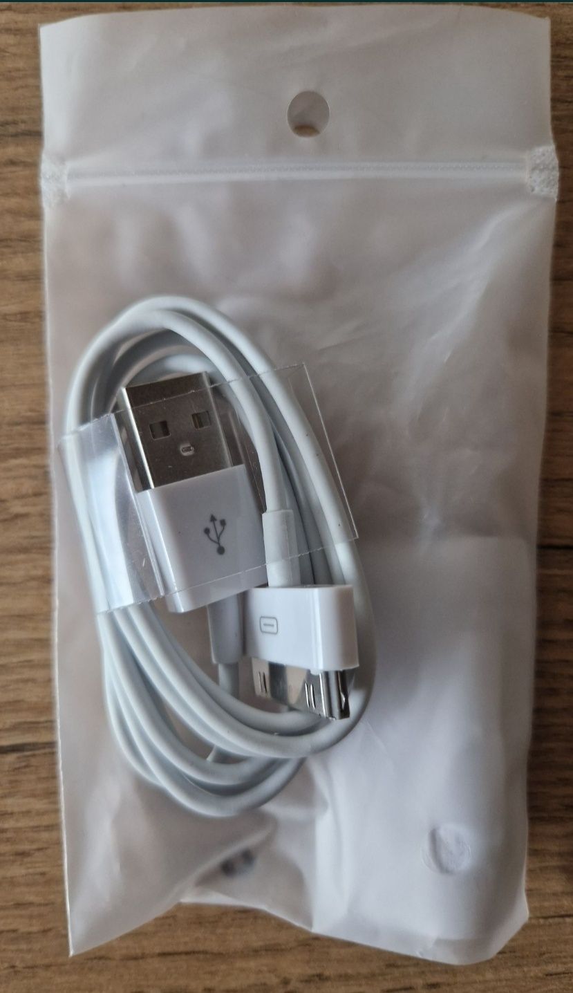 Kabel - USB na 30 pin - Iphone 4G/4S 1 Metr BIAŁY