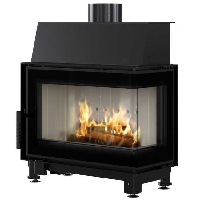 Kominki Kamko - wkład narożny Kratki Simple stalowy 6kW + zabudowa.