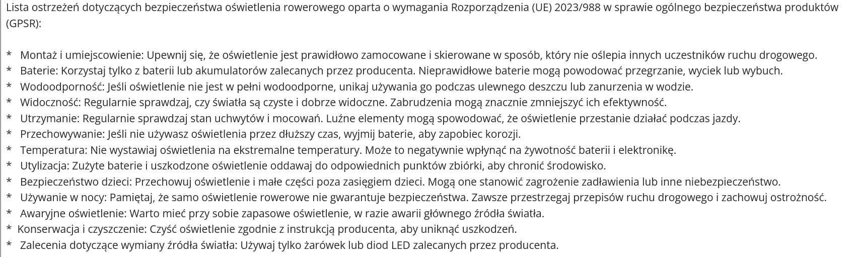 Lampka rowerowa LED światło przód i tył USB akumulator zestaw