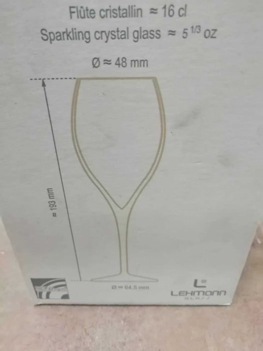 6 flutes de cristal Champanhe Taittinger - Novos