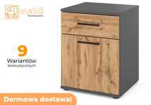 Szafka Nocna Olga 40cm Stolik Szary Wotan Loft Promocja