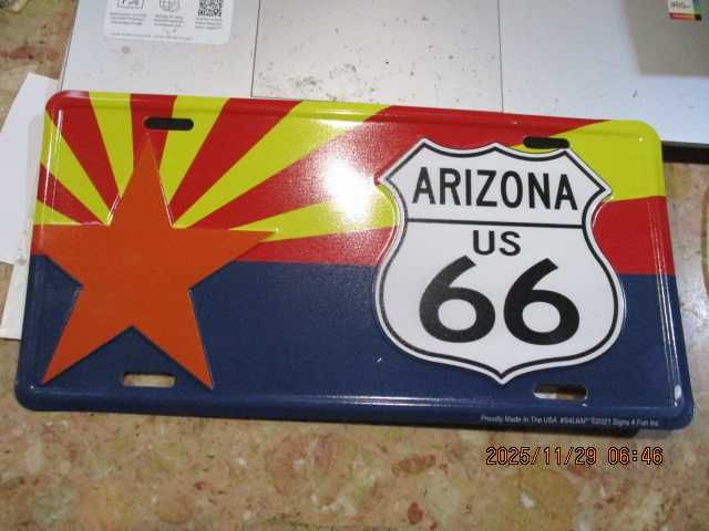 Tablica rejestracyjna USA-dekoracja