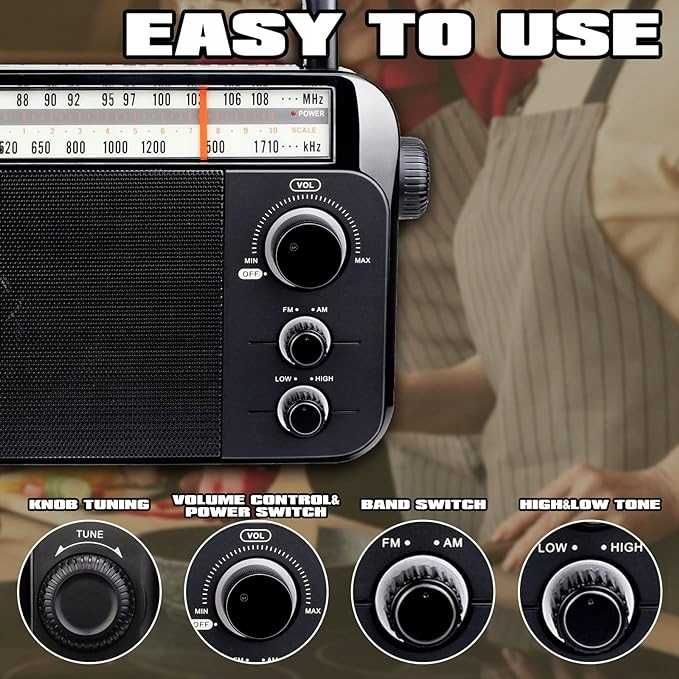 Radio sieciowo-bateryjne AM, FM, SW Retekess TR604
