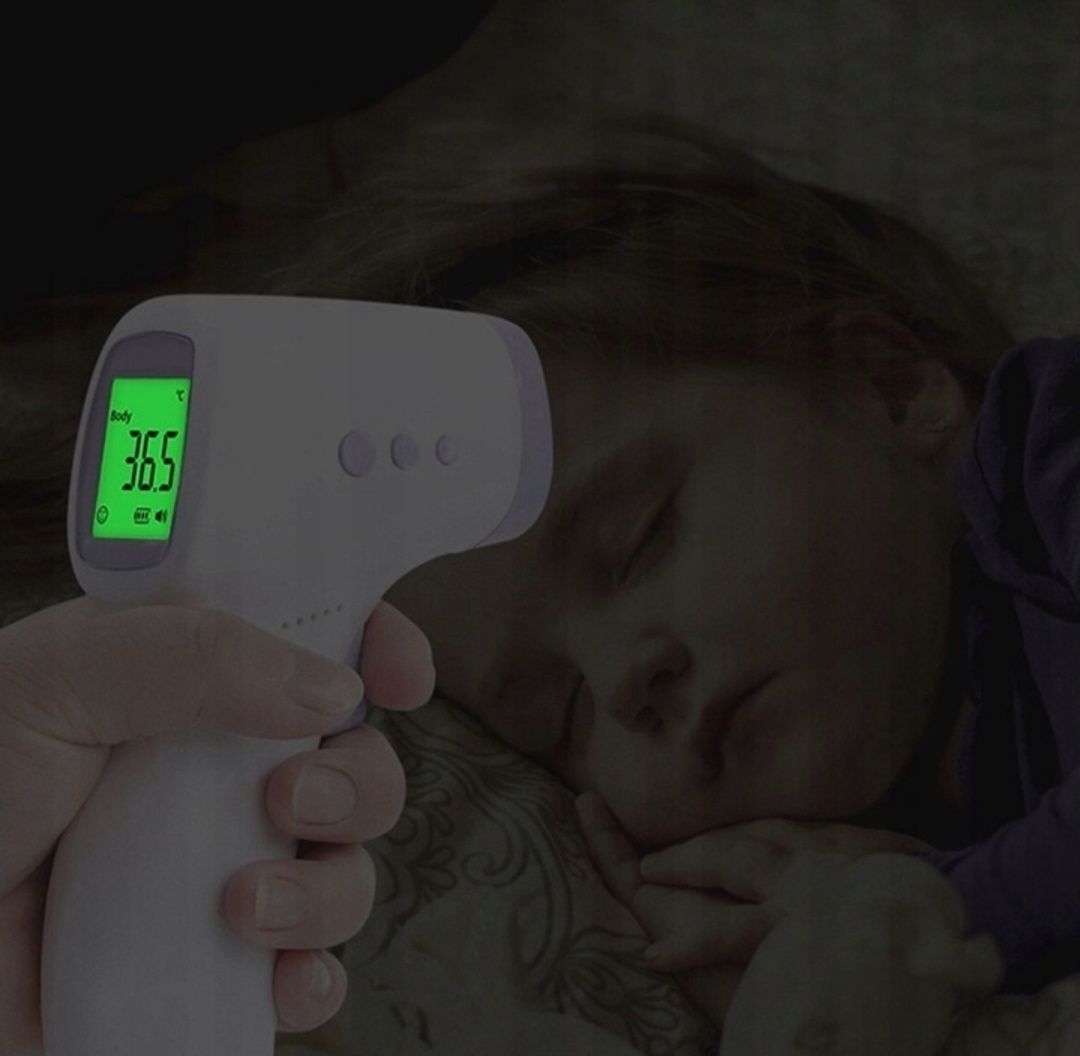 Termometr bezdotykowy elektroniczny LCD cyfrowy podczerwień dokładny