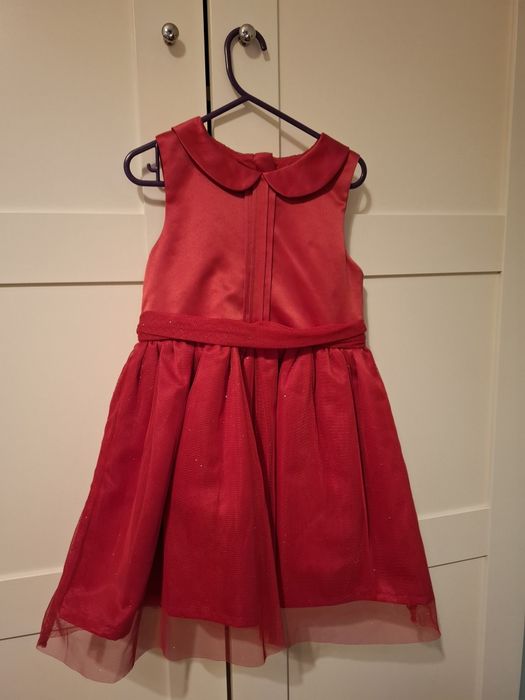 Czerwona sukienka świąteczna Next rozm. 110 cm