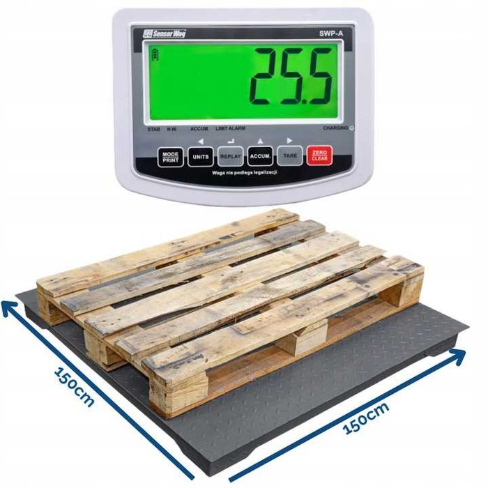 Waga Platformowa Paletowa Skrzyniopalety 1,5x1,5 3t,5t Wysyłka Magazyn