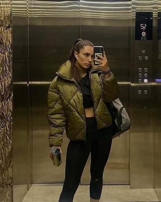 Massimo Dutti стильный пуховик(пуффер) свободного кроя