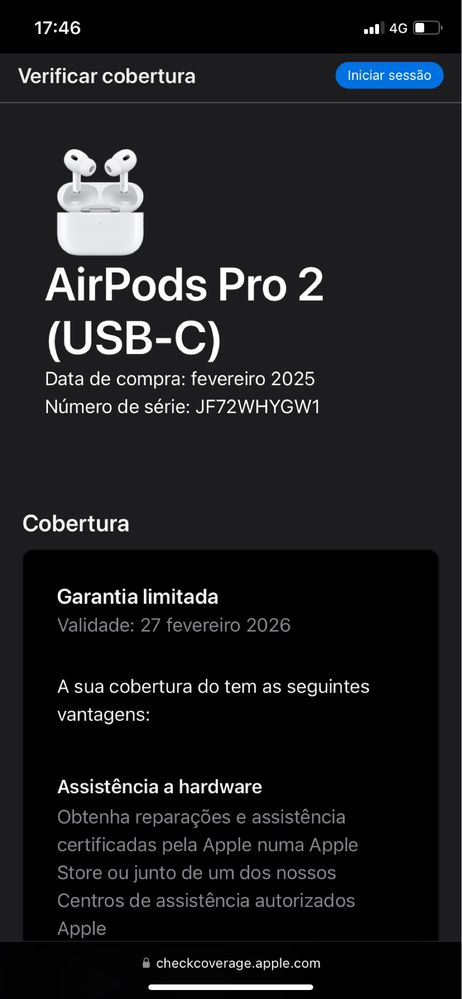 Airpods Pro 2 com fatura