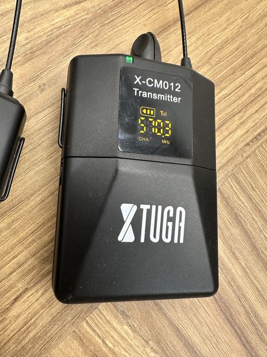 Mikrofony XTUGA X-CM012 odbiornik i 2 nadajniki. Mikroport krawatowy.