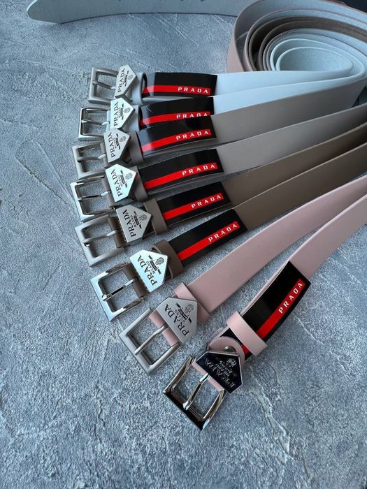 Женский кожаный ремень в стиле Prada