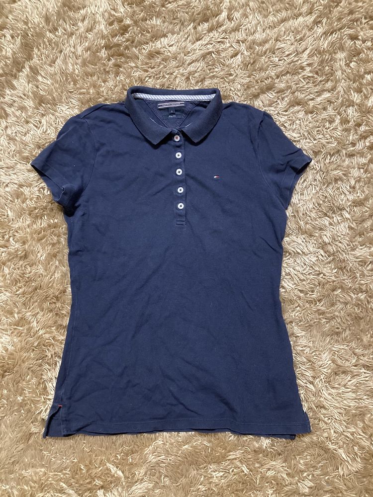 Granatowa polo polówka th tommy Hilfiger s 36