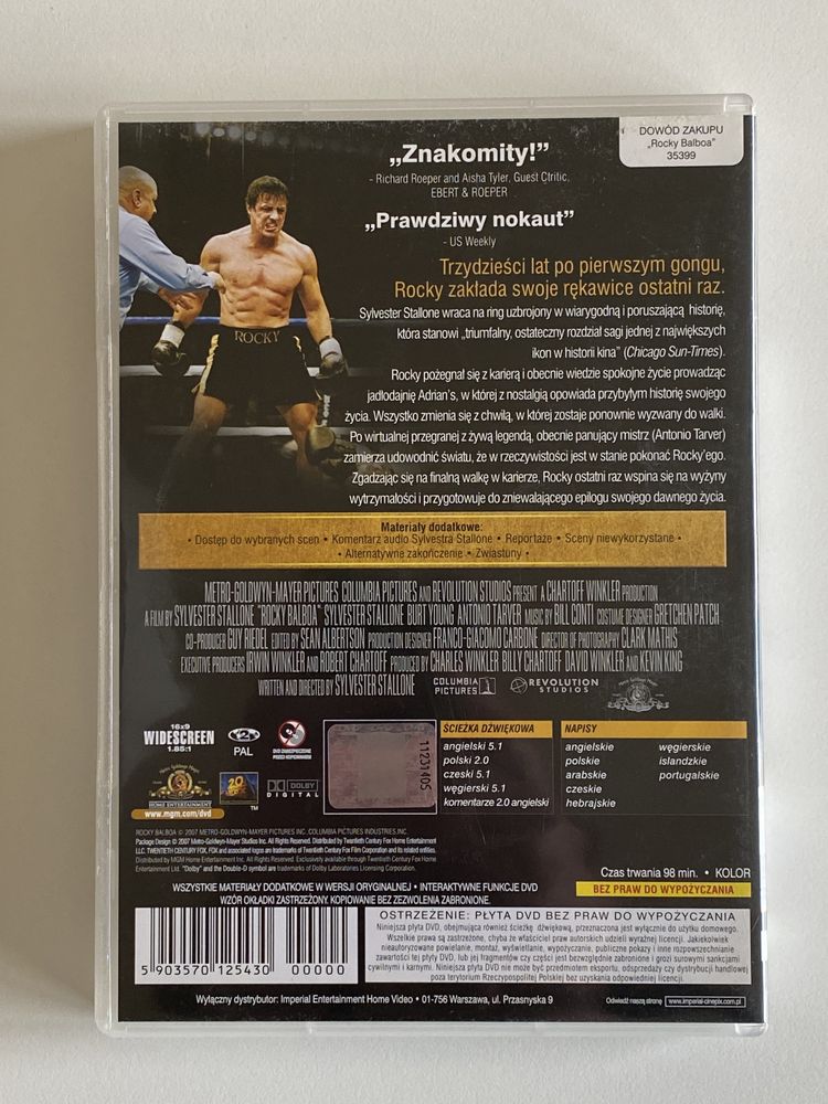 Rocky Balboa DVD filmy