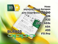 Нова батарея, акумулятор BLP805 Oppo A16 A32 A53 A54, A94
