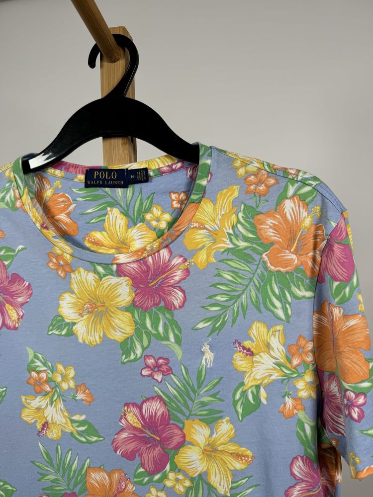 Polo Ralph Lauren t-shirt koszulka w kwiaty unisex M