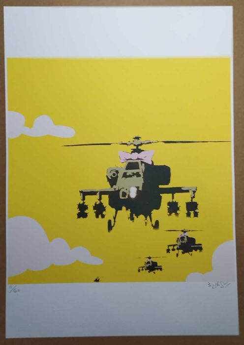 BANKSY 50CM X 40CM