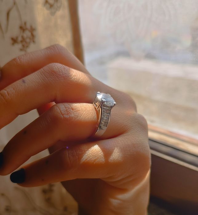 Anel de prata 925 com pedra