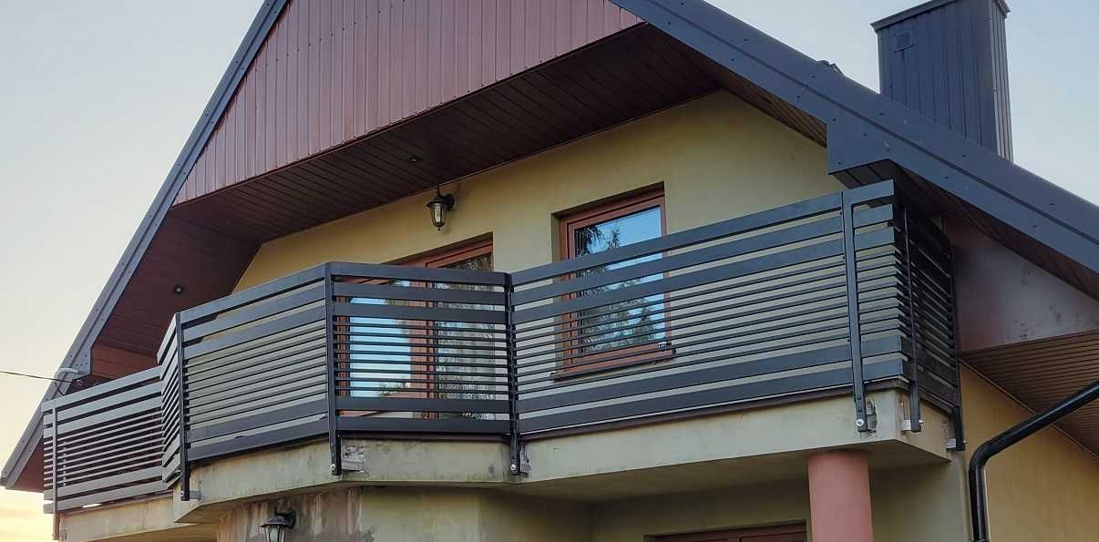 Balustrada balkonowa, stalowa barierka panelowa