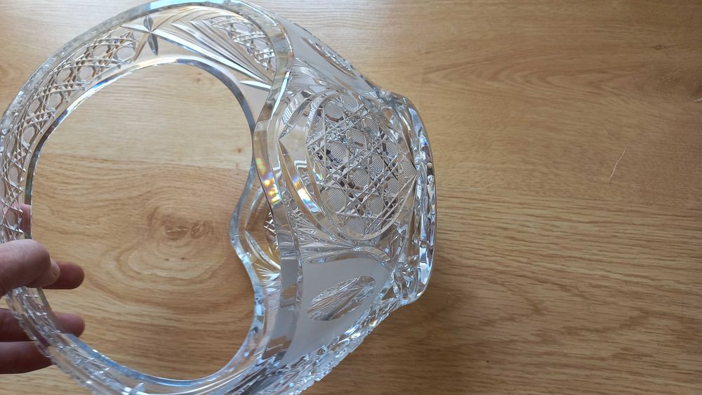 PRL  kryształ duży ciężki kosz