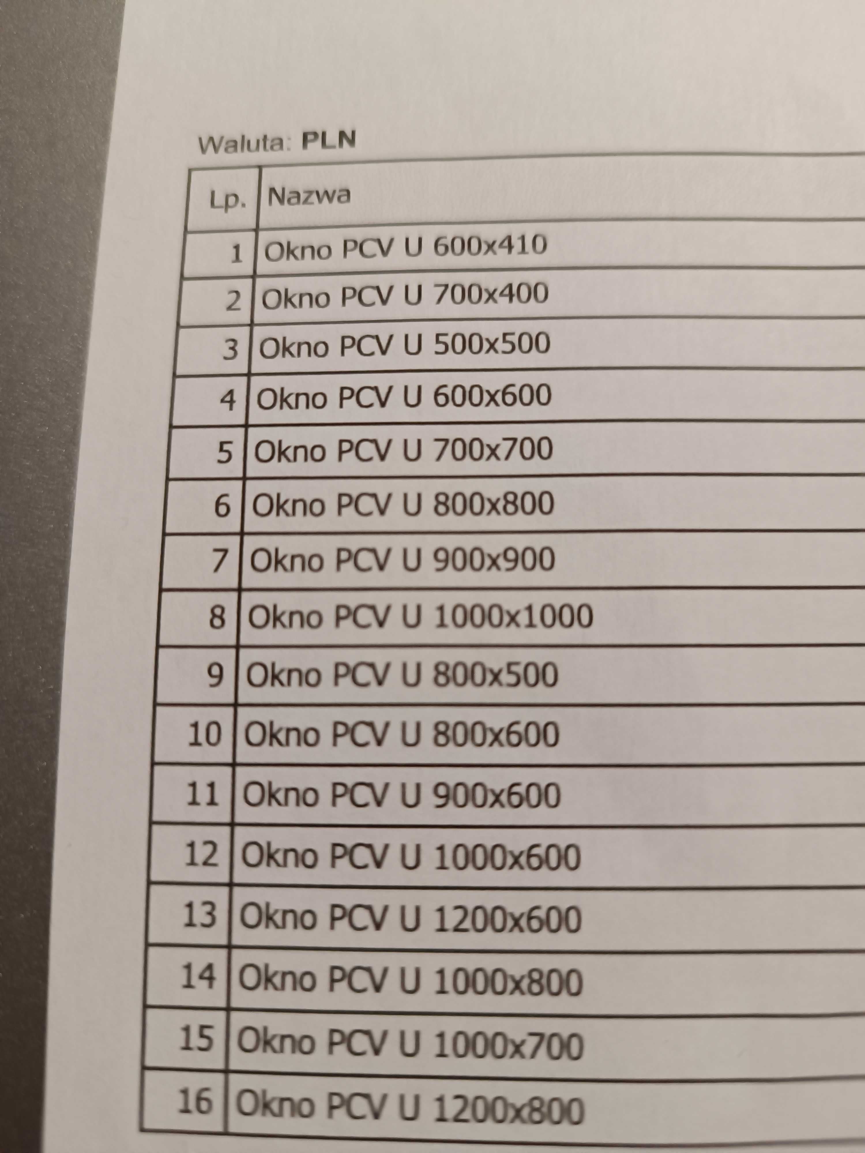 okno pcv NOWE od ręki na stanie magazynowym