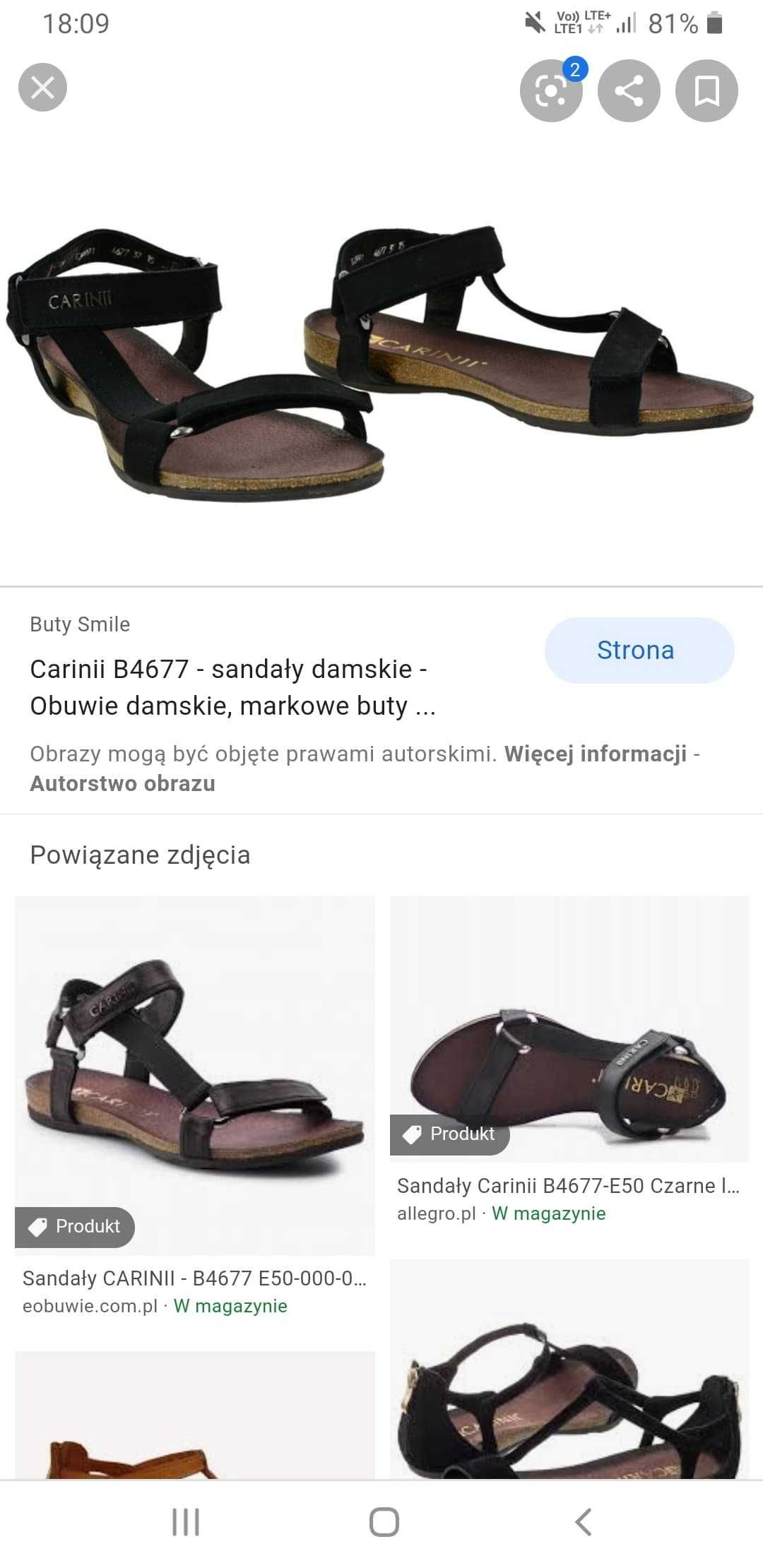 Sandały carinii 39