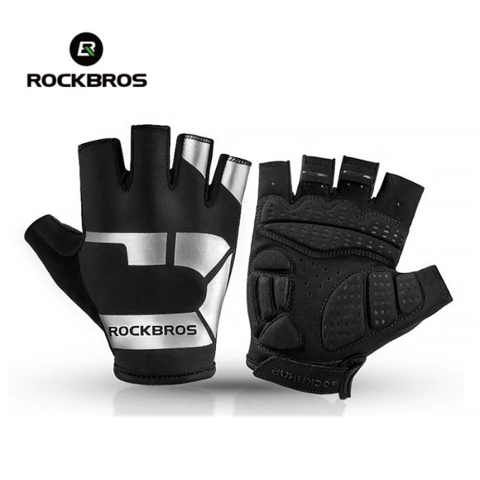 Велоперчатки без пальців Rockbros чорні S220BK велосипедные перчатки