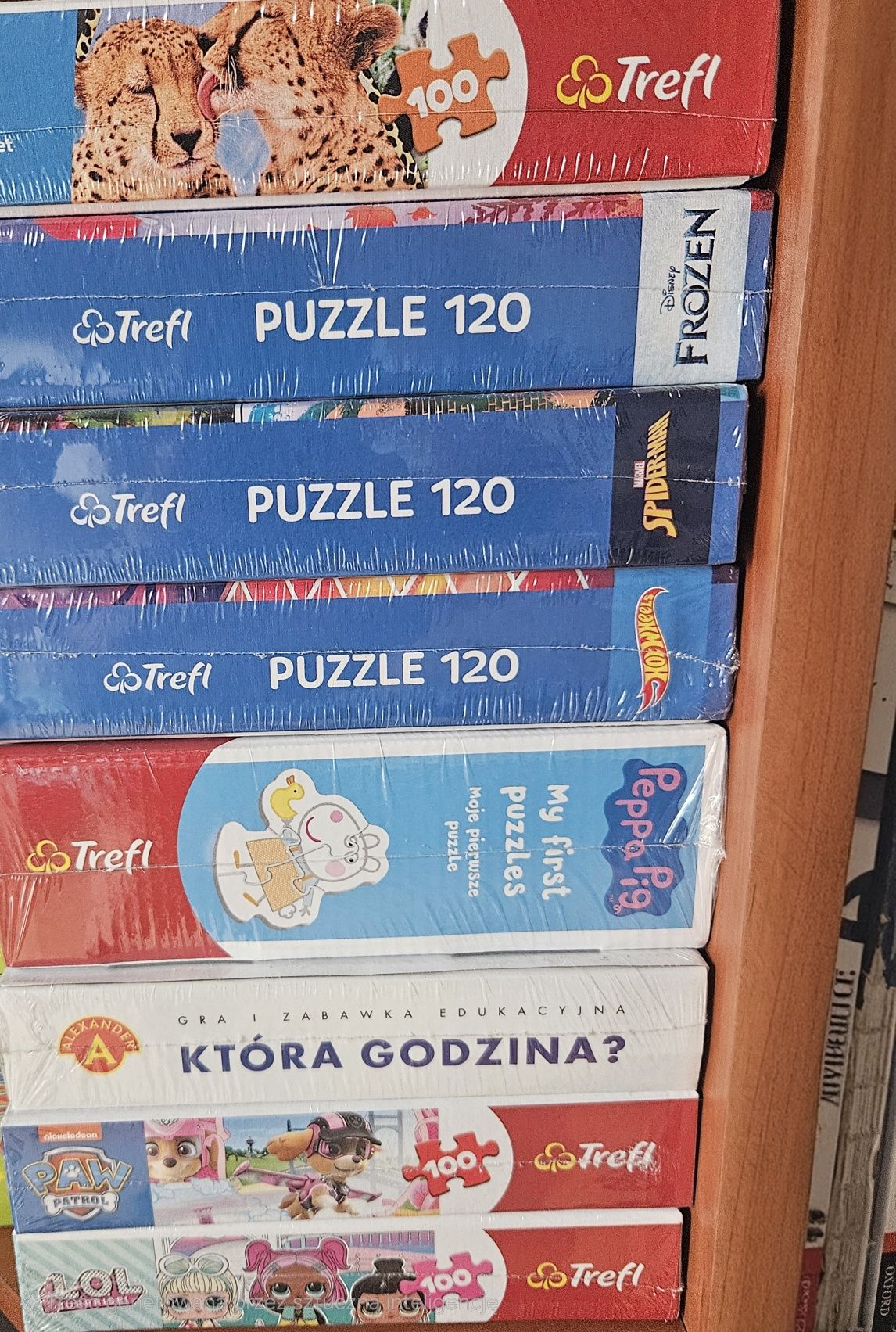 NOWY Duży Zestaw Puzzli Trefl (Frozen, Spiderman, Psi Patrol, L.O.L.)
