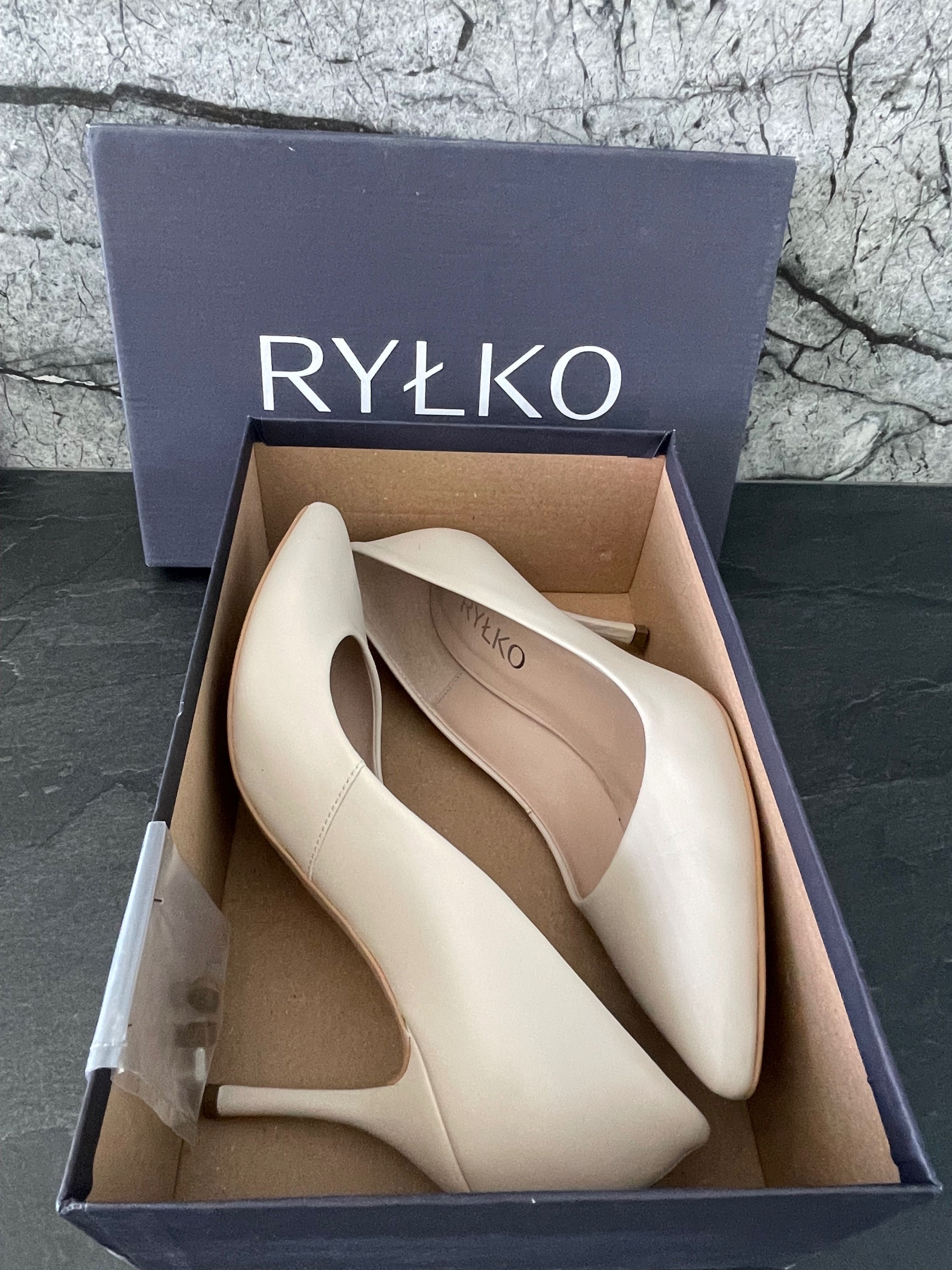 Szpilki skórzane Ryłko