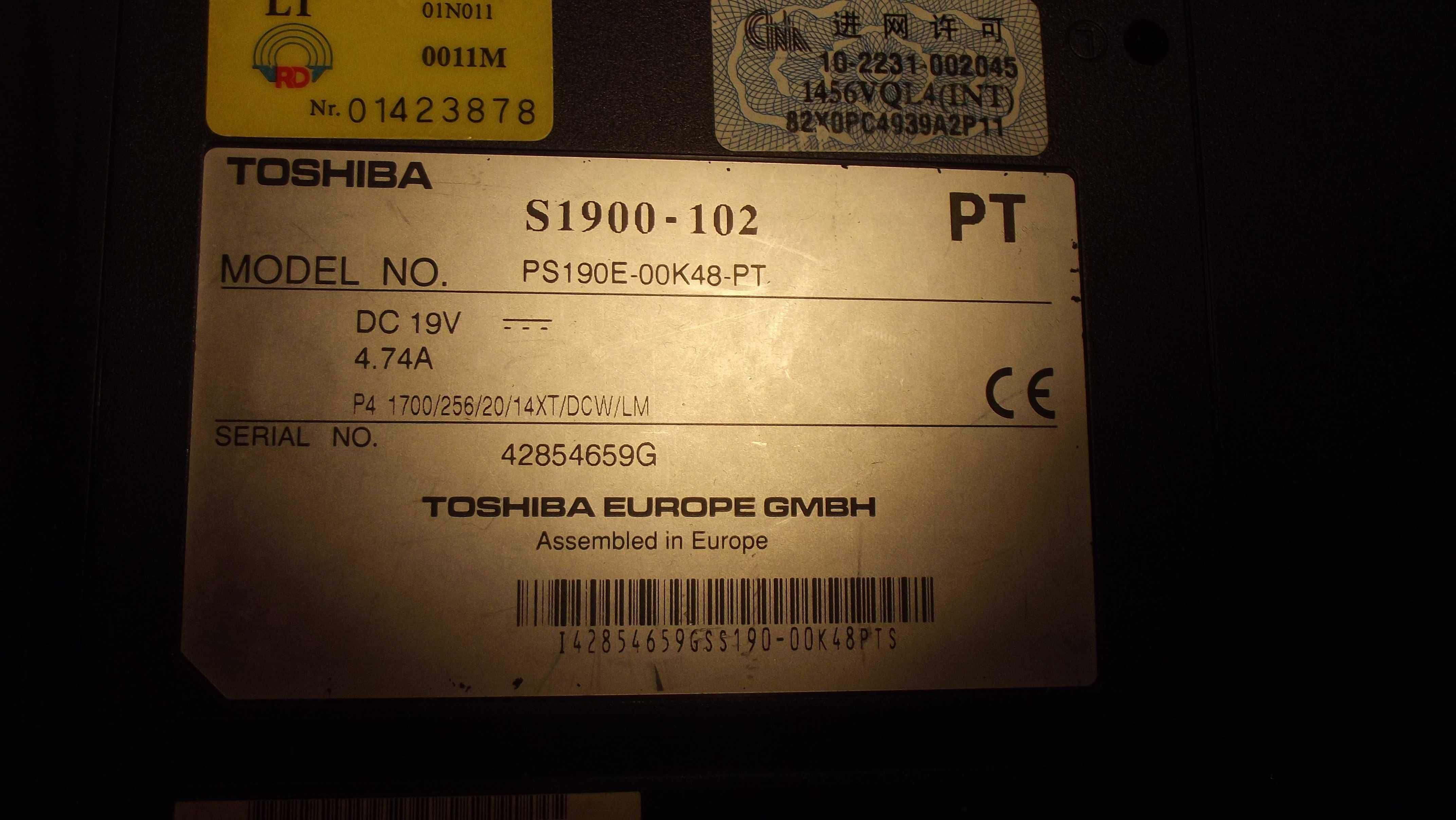 Portátil Toshiba modelo Satelite