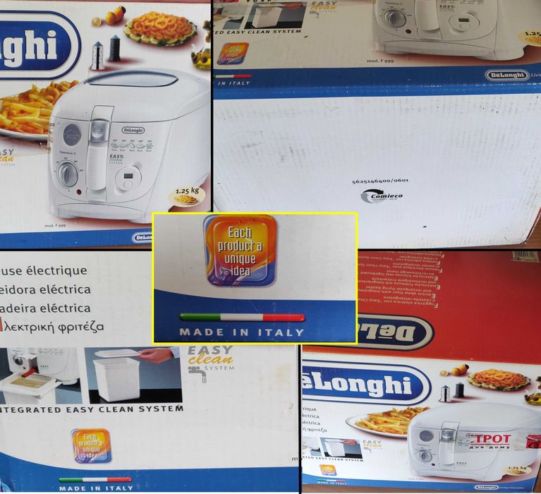 Delonghi F999- new топовая фритюрница с сист.слива масла/Мade in Italy