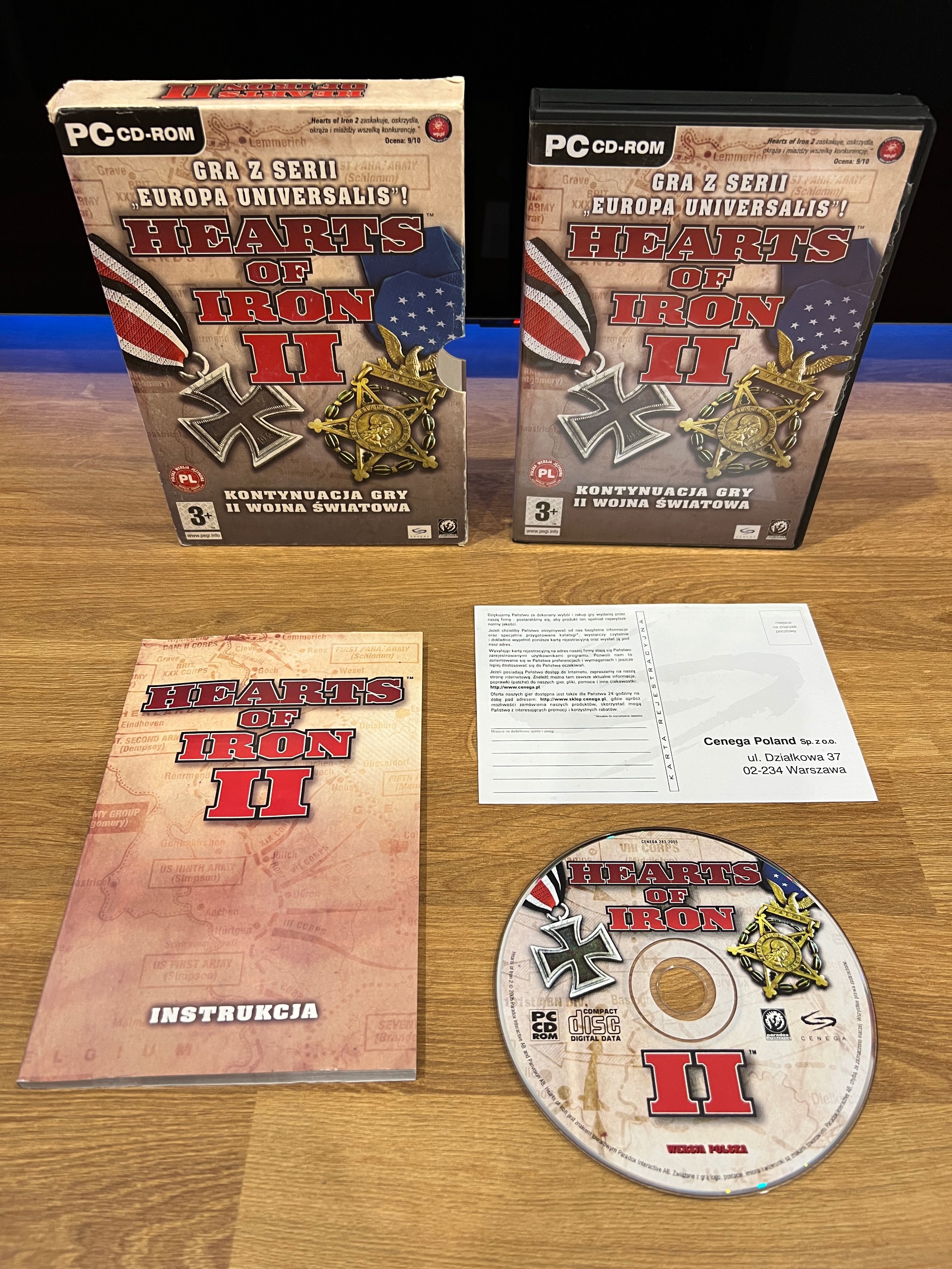 Hearts of Iron II 2 (PC PL 2005) slipcase kompletne premierowe wydanie