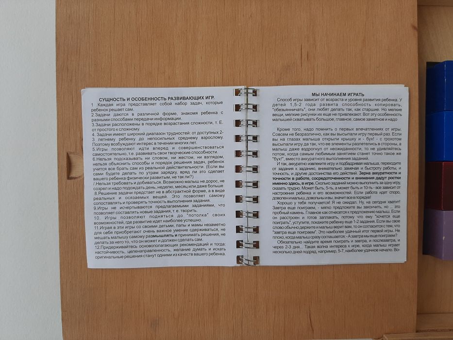 Деревянные кубики Никитина. Цветняшка